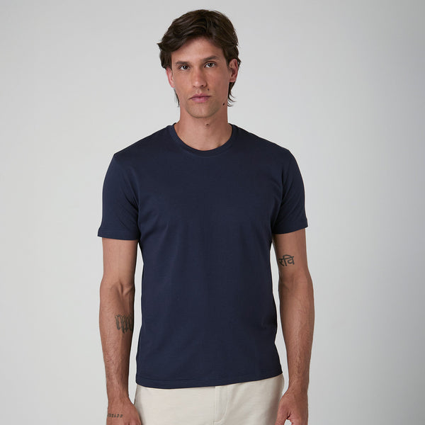 Camiseta Masculina Algodão Pima Marinho